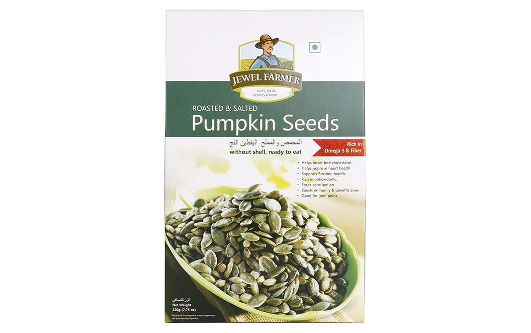 Jewel Farmer Roasted & Salted Pumpkin Seeds   Box  220 grams